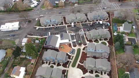 Apartment Complex Drone Aerial View 動画素材 165478453