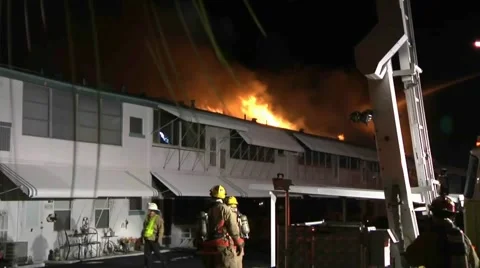Apartment Complex Fire 16 Stock Footage 934658