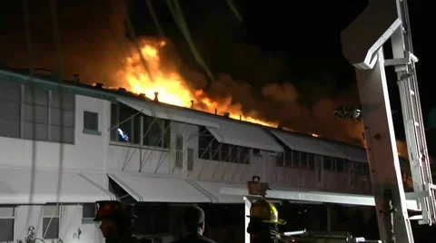 Apartment Complex Fire 17 Stock Footage 929424