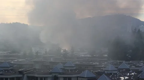 Apartment complex fire Stock Footage 47131549