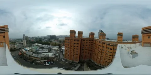 Apartment complex Rooftop - 360 VR Stock Footage 86191848