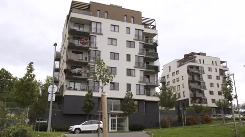 An apartment complex in a suburban area Stock Footage 277908111