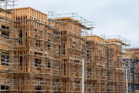 Apartment of condominium construction Stock Photos