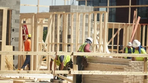 Apartment Construction Stock Footage 78655788
