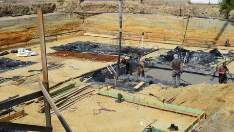 Apartment construction project Stock Footage 205111879