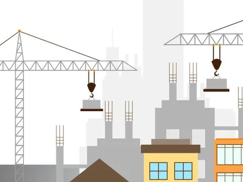 Apartment Construction Represents Building Condos 3d Illustratio Ilustración de archivo