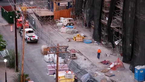Apartment Construction Site 4k Stock Footage 153004339