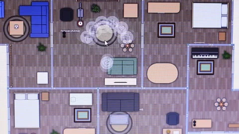 Apartment design in a computer program Stock Footage 86859679