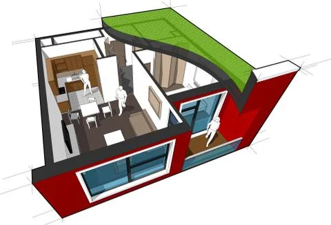 Apartment diagram Stock Illustration