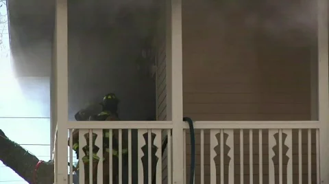 Apartment fire Stock Footage 759319