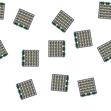 Apartment house vector seamless pattern Illustrazione stock