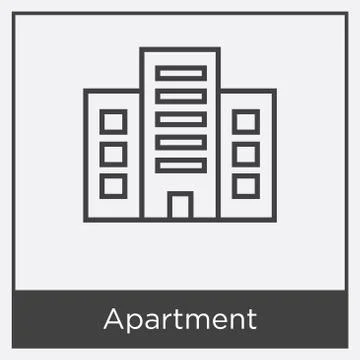 Apartment icon isolated on white background Illustrazione stock gratuita