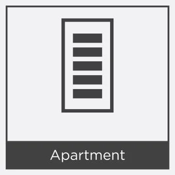 Apartment icon isolated on white background Free Stock Illustration