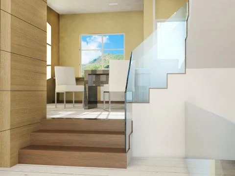Apartment interior dining area Stock Illustration