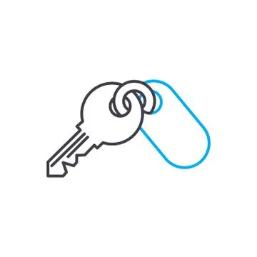 Apartment keys linear icon concept. Apartment keys line vector sign, symbol Stock Illustration