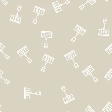 Apartment lamp ceiling line vector seamless pattern Stock Illustration