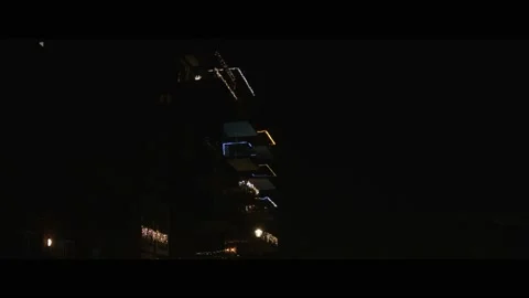 Apartment at night Video stock 228793363