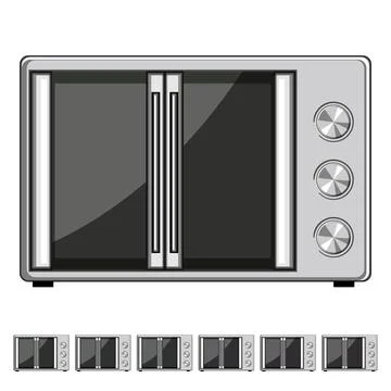 Apartment oven kitchen cartoon vector graphic Stock Illustration