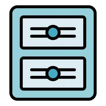 Apartment parcel locker icon vector flat Stock Illustration