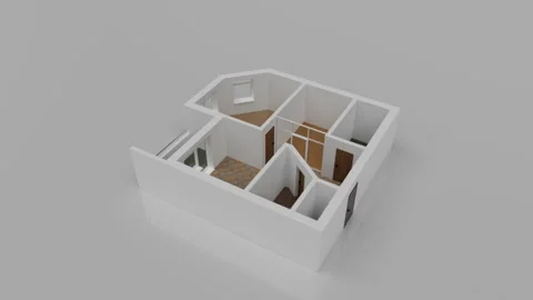 Apartment plan, CG Stock Footage 247447020