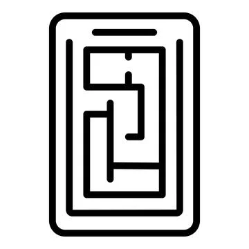 Apartment plan icon outline vector. Woman engineer Stock Illustration