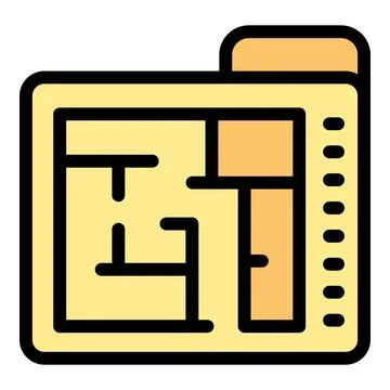 Apartment plan icon vector flat Stock Illustration