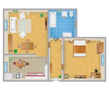 Apartment Plan 스톡 일러스트
