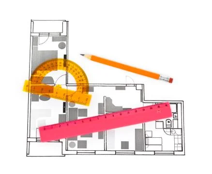 Apartment plan Stock Photos
