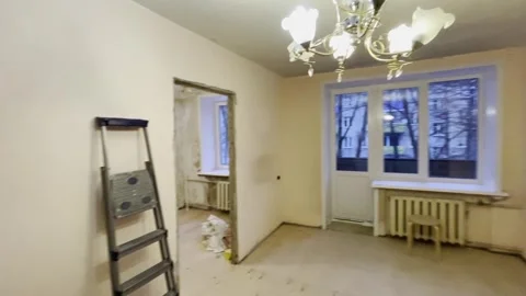 Apartment before renovated Stock Footage 305986732