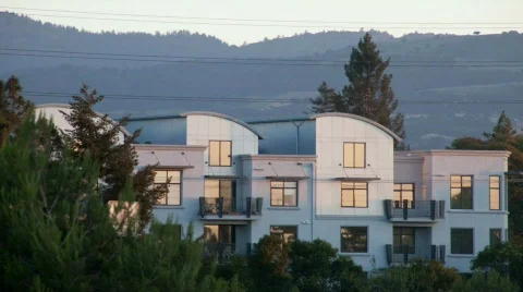 Apartment sunset Stockbeeldmateriaal 477384