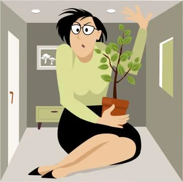 Apartment too small for one Stock Illustration