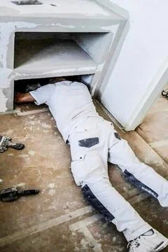 Apartment under construction Stock Photos