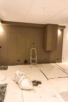 Apartment under construction Stock Photos