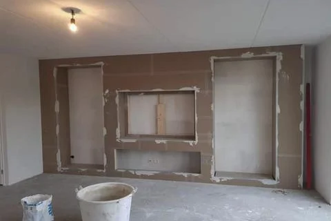 Apartment under construction Stock Photos