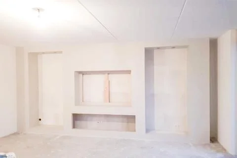 Apartment under construction Stock Photos