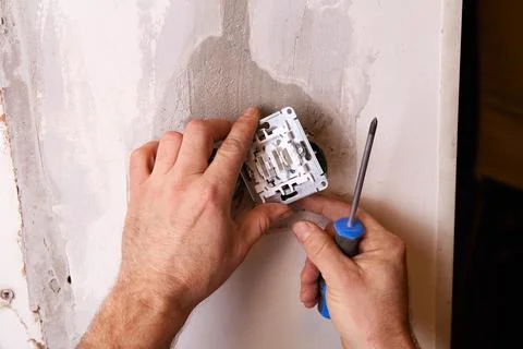 The apartment is undergoing renovation work. Stock Photos