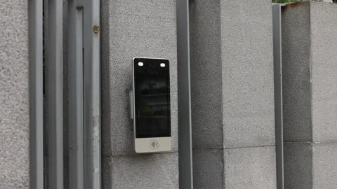 Apartment video intercom system, video doorbell with camera and monitor Video stock 270266525