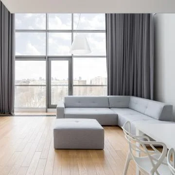 Apartment with window wall Stock Photos