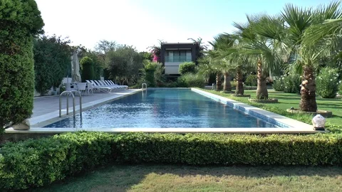 Apartments And Swimming Pool Turkey Stock Footage 118142453
