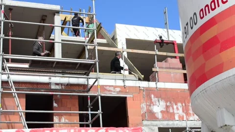Apartments in construction Stock Footage 242743387