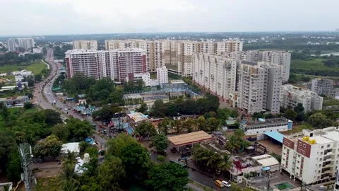 Apartments Drone View Stock Footage 252056290