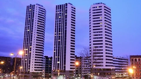 Apartments at night. Stock Footage 73835216