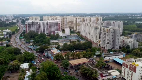 Apartments with Road 2 Stock Footage 252056371
