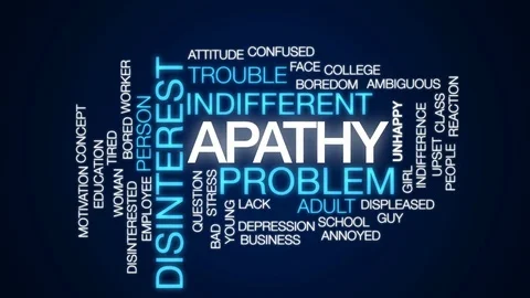 Apathy animated word cloud, text design animation. Stock Footage 76886263