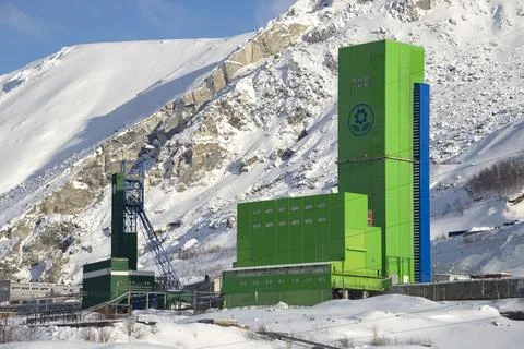 Apatit Mining and Processing Plant (Phosagro). Kirovsk, Murmansk region Stock Photos