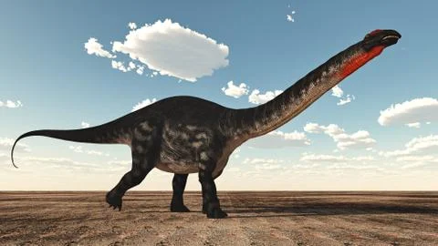 Apatosaurus dinosaur - 3D render Stock Illustration