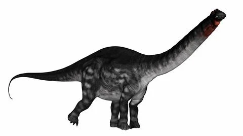 Apatosaurus dinosaurwalking - 3D render Stock Illustration