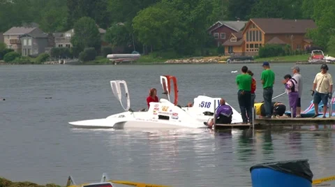 APBA inboard hydroplane races Stock Footage 7743527
