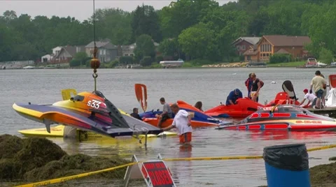 APBA inboard hydroplane races Vídeos de archivo 7743596