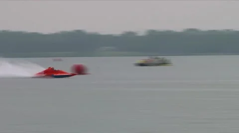 APBA inboard hydroplane races Stock-Footage 7744050